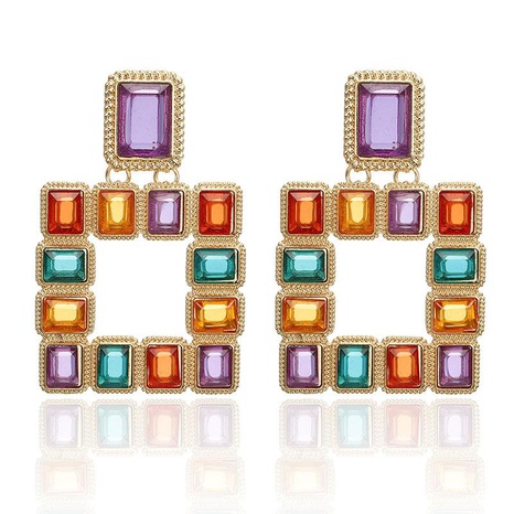 Fashion color matching acrylic alloy earrings NHPF152881's discount tags