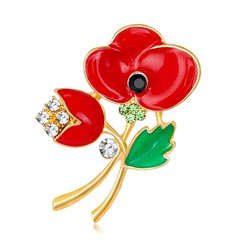 Womens Floral Plating Alloy Brooches NHDR153413