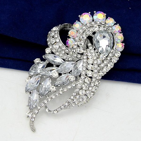 Stylish white acrylic alloy brooch NHDR153480's discount tags