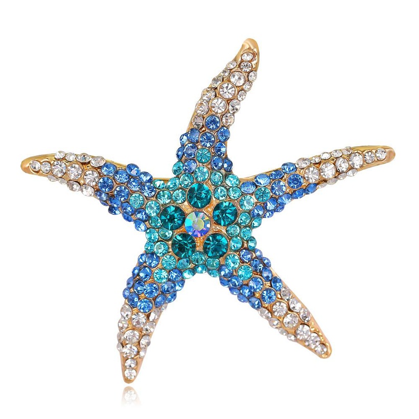 Bijoux Fantaisie Broches | Nouveau Incrust Strass Mignon Multicouleur Starfish Broche Personnalit De La Mode Xingx Corsage Spot Fabricant - NW74024