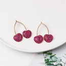 Colored diamond cherry stud earrings NHJJ153561picture2