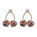 Colored diamond cherry stud earrings NHJJ153561picture7