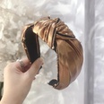 Korean version of imitation leather PU fabric bead knot knotted widebrimmed headband NHSM153481picture12