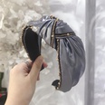 Korean version of imitation leather PU fabric bead knot knotted widebrimmed headband NHSM153481picture13