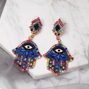 Fashion color diamond palm earrings NHJJ149090picture1
