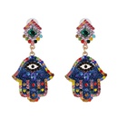 Fashion color diamond palm earrings NHJJ149090picture6