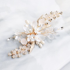 Fashion frosted crystal beaded alloy hair accessories NHHS154267