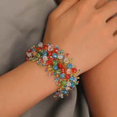 Colorful natural stone bracelet fashion gravel beaded bracelet NHDP154411