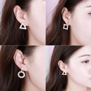 Triangular round square full circle pearl stud earrings NHDP154425picture1
