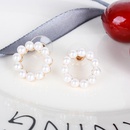 Triangular round square full circle pearl stud earrings NHDP154425picture4