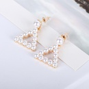 Triangular round square full circle pearl stud earrings NHDP154425picture7
