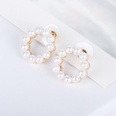 Triangular round square full circle pearl stud earrings NHDP154425picture14