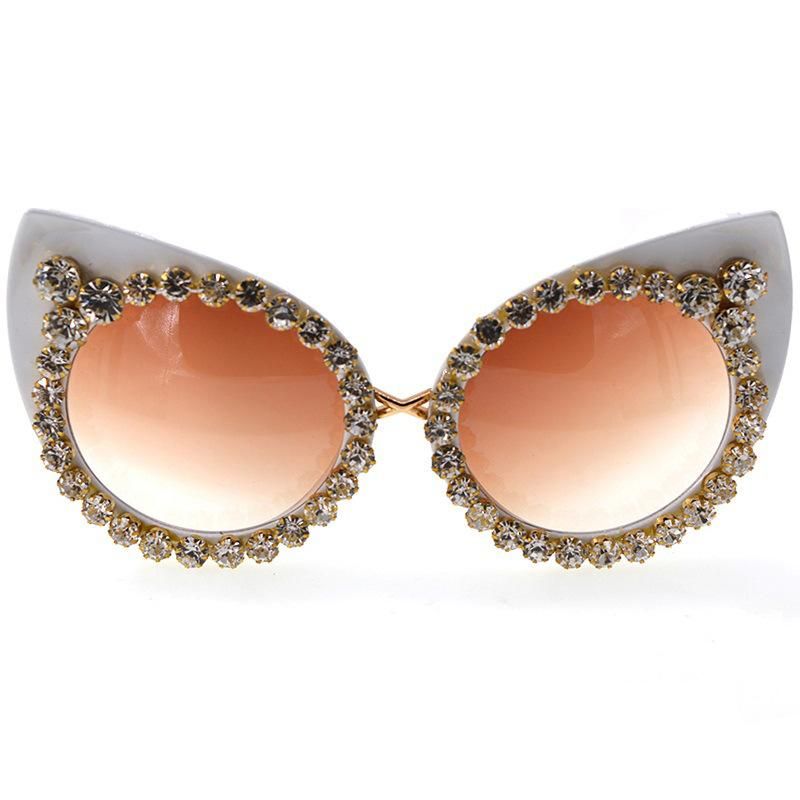Baroque diamond cat eye fashion sunglasses sunglasses NHNT154536