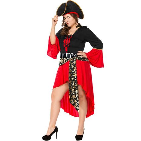 Halloween Carnival Adult Skull Pirate Costume Party Costume NHFE155274's discount tags