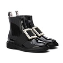 Square buckle rhinestone Chelsea boots England wind thick with flat Martin boots NHCA155168picture20