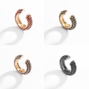 Alloy Cshaped ear cuff colored gem clip earrings NHLU155464picture10
