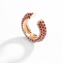 Alloy Cshaped ear cuff colored gem clip earrings NHLU155464picture11