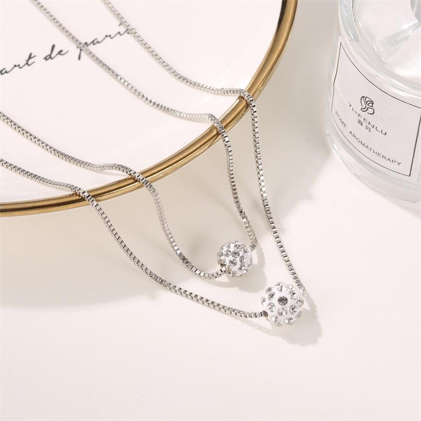 Full diamond ball alloy necklace NHDP155522