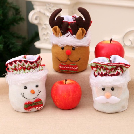 Weihnachts schmuck Weihnachts geschenk Tasche Süßigkeiten Tasche Apfel Tasche Cartoon Weihnachts mann Plüsch Versteck Geschenkt üte's discount tags