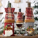 Neue Weihnachts dekoration Plaid Leinen Weinflaschen set Rotwein Champagner Weinflaschen beutel Neues Produkt heier Verkaufpicture3
