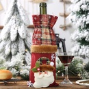 Neue Weihnachts dekoration Plaid Leinen Weinflaschen set Rotwein Champagner Weinflaschen beutel Neues Produkt heier Verkaufpicture8