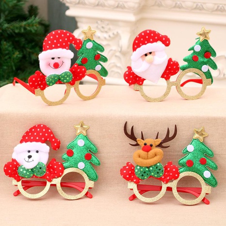 New cartoon antlers old man Christmas children glasses decoration NHMV155589's discount tags