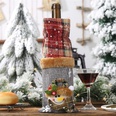 Neue Weihnachts dekoration Plaid Leinen Weinflaschen set Rotwein Champagner Weinflaschen beutel Neues Produkt heier Verkaufpicture10