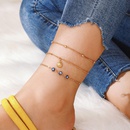 Europe and the United States popular alloy chain eye shell 3 set of anklet bracelet NHGY150276picture1