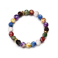 Fashion Rainbow Natural Agate Stone Bracelet NHPF150544