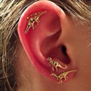 New animal ear cuff dinosaur antique clip earrings silver gold NHDP150552picture1
