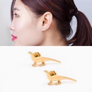 New animal ear cuff dinosaur antique clip earrings silver gold NHDP150552picture2
