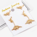 New animal ear cuff dinosaur antique clip earrings silver gold NHDP150552picture3