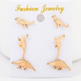 New animal ear cuff dinosaur antique clip earrings silver gold NHDP150552picture8