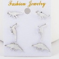 New animal ear cuff dinosaur antique clip earrings silver gold NHDP150552picture9
