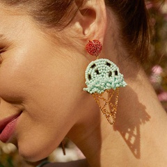 Pendientes femeninos simples pendientes de helado moda joyería del oído 4 colores al por mayor