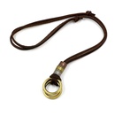 Bronze alloy doubleloop leather rope necklace adjustable casual Korean fashion leather rope sweater chain pendantpicture11
