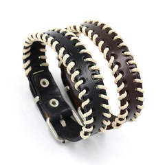Simple leather bracelet men fashion leather bracelet jewelry batch retro hand-woven bracelet