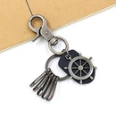 Vintage cowhide keychain multipurpose alloy anchor pendant accessorypicture11