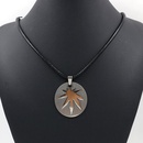 New necklace double color maple leaf stainless steel pendant necklace pendant titanium steel jewelrypicture8