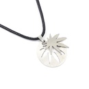 New necklace double color maple leaf stainless steel pendant necklace pendant titanium steel jewelrypicture9