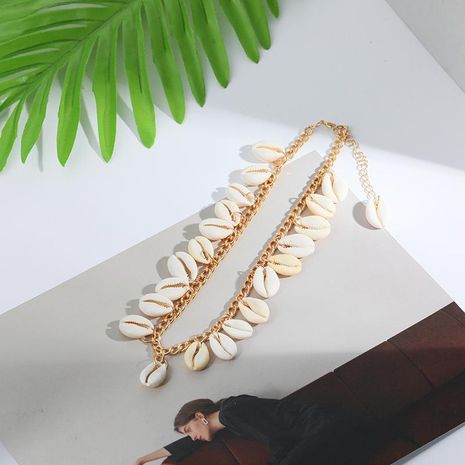 Bohemian natural shell necklace wild short alloy clavicle chain NHLL194666's discount tags