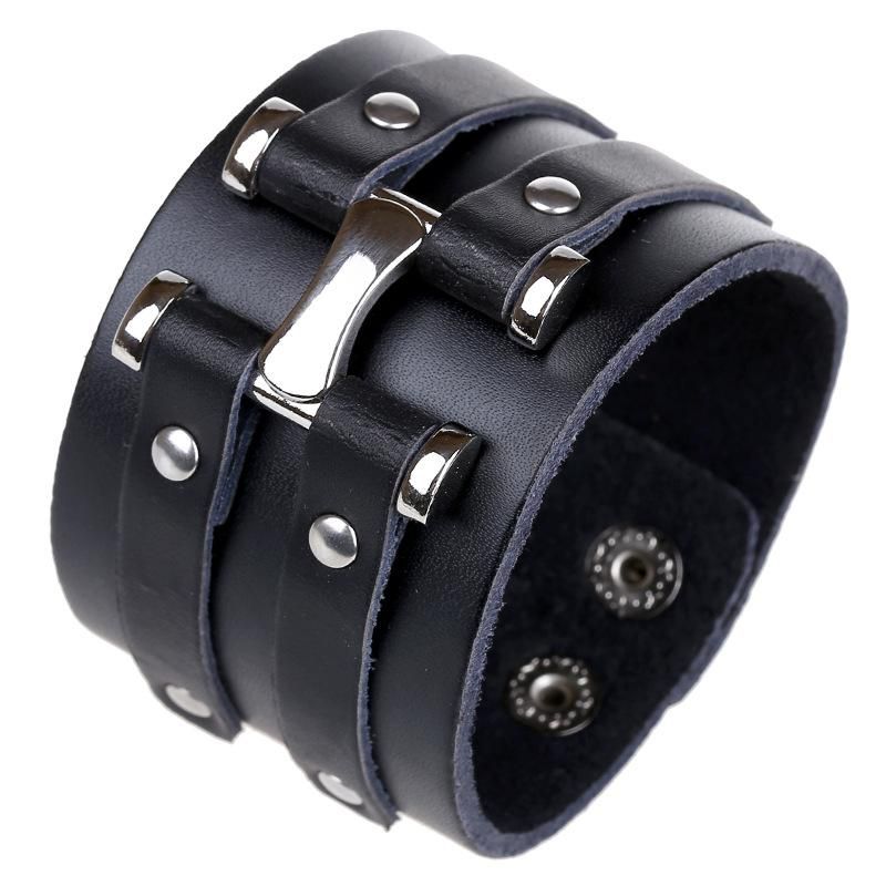 New Vintage Leather Bracelet Personalized Punk Leather Bracelet
