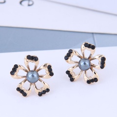 925 Silver Korean Fashion Sweet OL Flower Stud Earrings