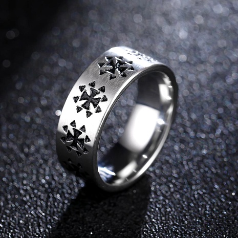 Men's Titanium Steel Retro Ring Trendy Men's Jewelry Ring Men's Ring NHIM191566's discount tags