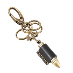 Vintage leather keychain leather pants chain key pendant leather keychain bag creative pendant