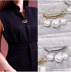 Delicate Korean fashion sweet OL elegant pearl pin brooch collar clip brooch