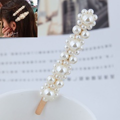 Pearl flower hair clip side clip wild simple hair clip