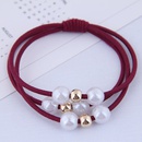 Fashionable wild pearl hair ring headdress simple hair rope rubber band hair accessories rubber bandpicture4