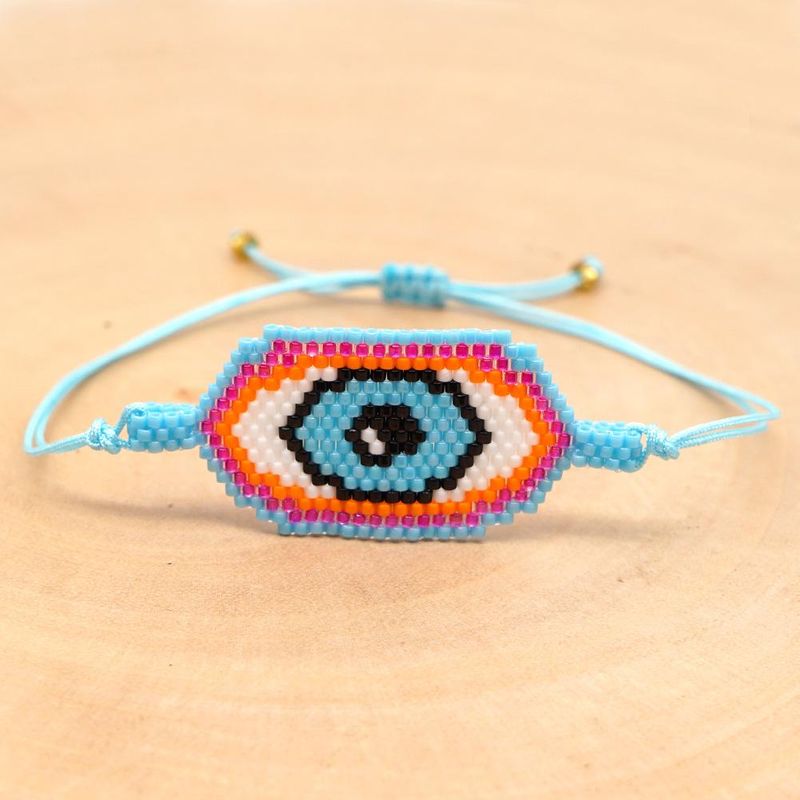 Boho Miyuki handwoven simple jewelry rope female bracelet Evil Eye Turkish evil eye bracelet