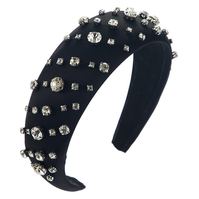 Hot hair accessories hair hoop female inlaid rhinestones oversized wide ...